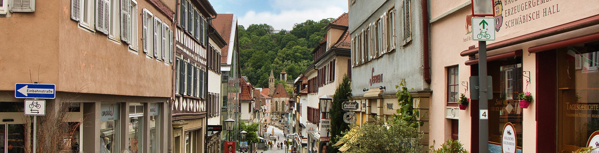 Blick in die Innenstadt von Schwäbisch Hall